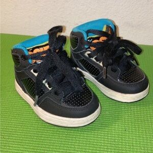 Osiris Tods" Toddler Todd Size 5 Black blue skate Shoes Hi-Top Leather upper